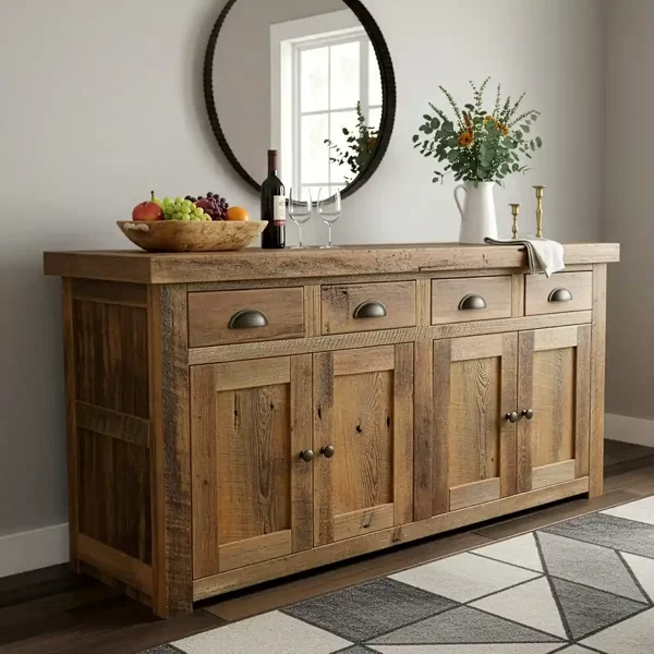 Reclaimed Barnwood Buffet 5' Width - Image 3