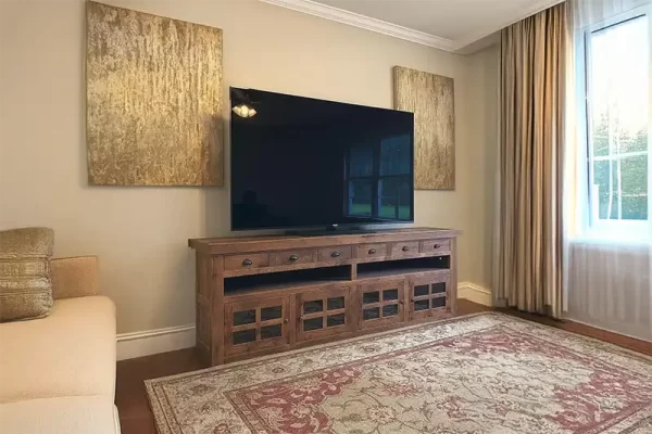 Solid Oak TV Media Console 8' Width