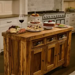 Barnwood Kitchen Island 6' Width
