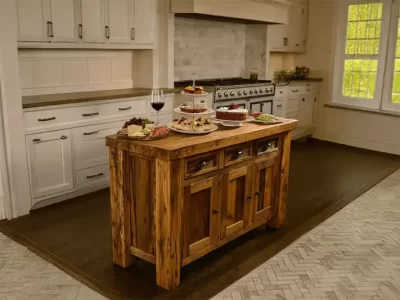Barnwood Kitchen Island 5' Width