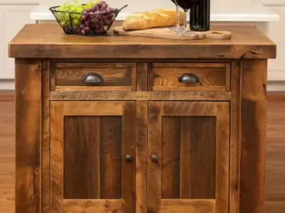 Barnwood Kitchen Island 4' Width