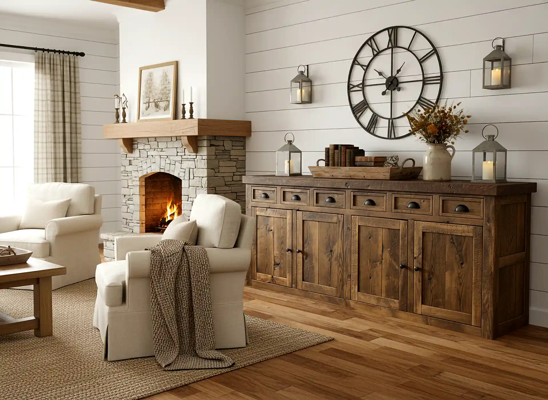 solid oak hardwood buffet