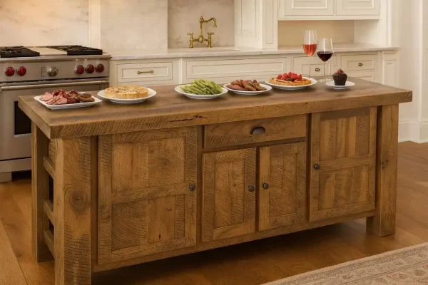 Barnwood Kitchen Island 6' - 8" Width
