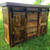 Reclaimed Barnwood Barn Door TV Console 5' Width