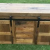 Reclaimed Barnwood Barn Door TV Console 5' Width - Image 6