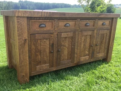 Oak Kitchen Island 6' Width