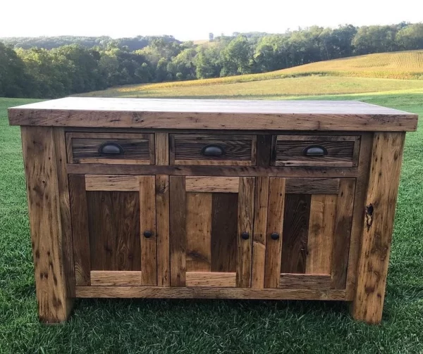 Barnwood Kitchen Island 6' Width