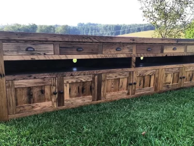 Reclaimed Barnwood TV Console