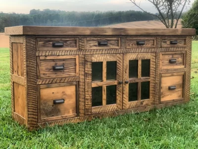 Reclaimed Barnwood TV Console