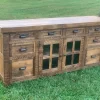 Reclaimed Barnwood TV Console 6' Width - Image 2