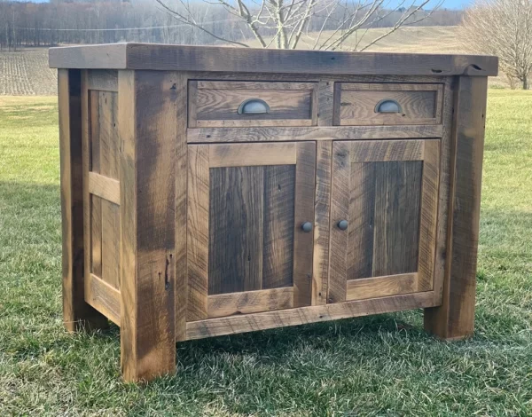 Barnwood Kitchen Island 4' Width