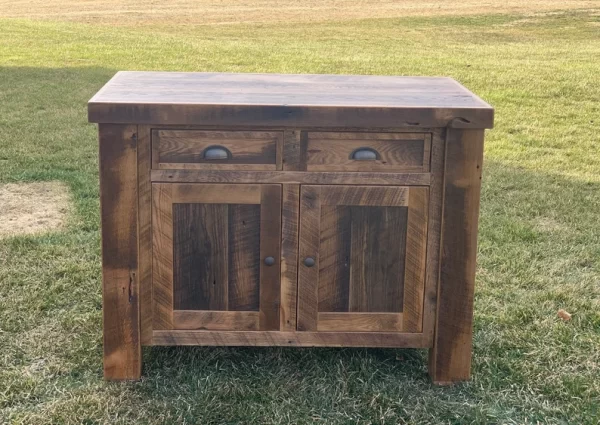 Barnwood Kitchen Island 4' Width - Image 2