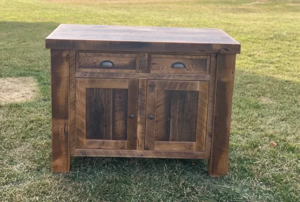 Barnwood Kitchen Island 4' Width - Image 4