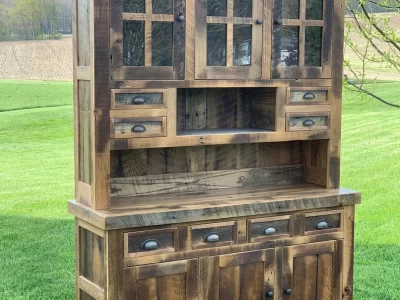 Reclaimed Barnwood Hutch 5' Width, 7' Height