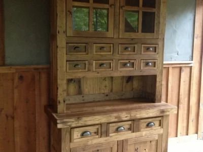 Reclaimed Barnwood Hutch 4' Width, 7' Height