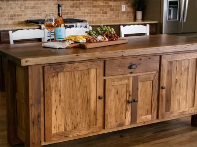 Barnwood Kitchen Island 6' - 8' Width