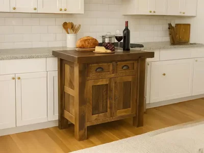 Barnwood Kitchen Island 4' Width