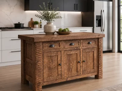 Oak Kitchen Island 5' Width