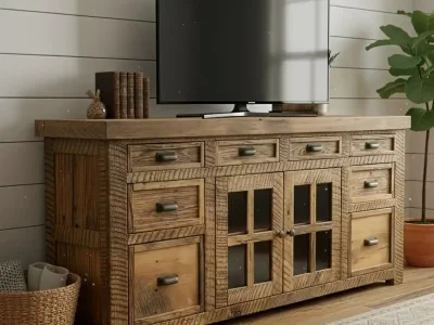 Reclaimed Barnwood TV Stand