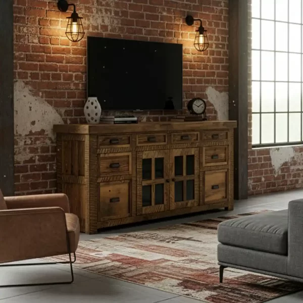 Reclaimed Barnwood TV Stand - Image 4
