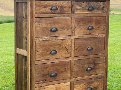 Reclaimed Barnwood Drawer Chest 4' Width