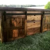 Reclaimed Barnwood Barn Door TV Console 8' Width - Image 3