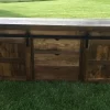 Reclaimed Barnwood Barn Door TV Console 8' Width - Image 4