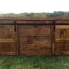 Reclaimed Barnwood Barn Door TV Console 8' Width