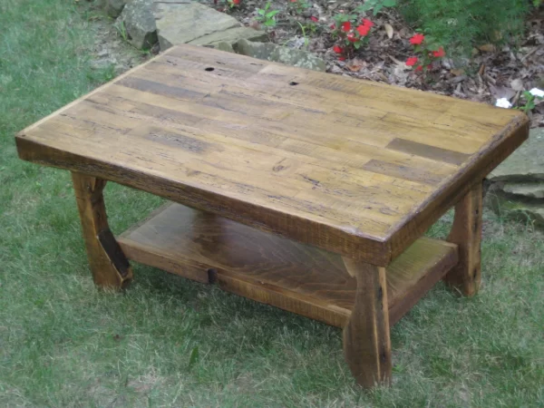 Reclaimed Barnwood Coffee Table 4' Width - Image 2
