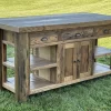 Barnwood Kitchen Island 6' Width - Image 4