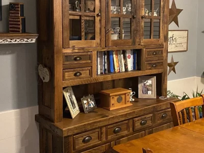 Reclaimed Barnwood Hutch 5' Width, 7' Height