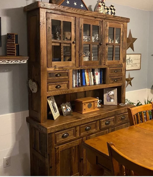 Reclaimed Barnwood Hutch 5' Width, 7' Height