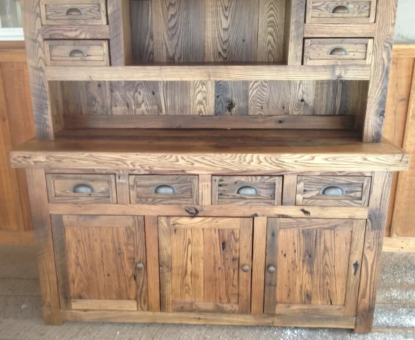 Reclaimed Barnwood Hutch 5' Width, 7' Height - Image 3