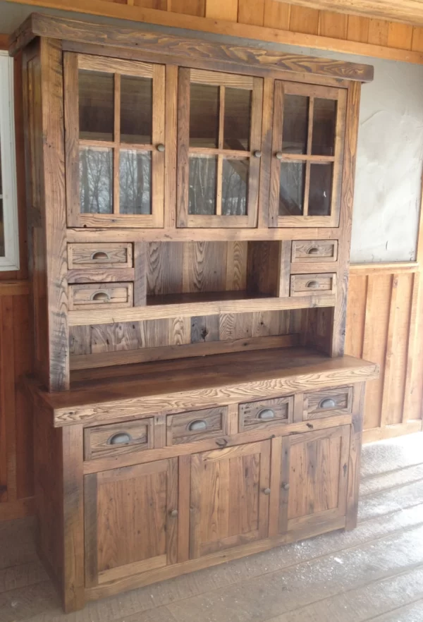 Reclaimed Barnwood Hutch 5' Width, 7' Height - Image 4