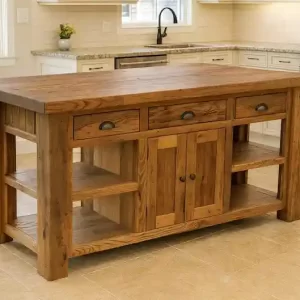 Barnwood Kitchen Island 6' Width