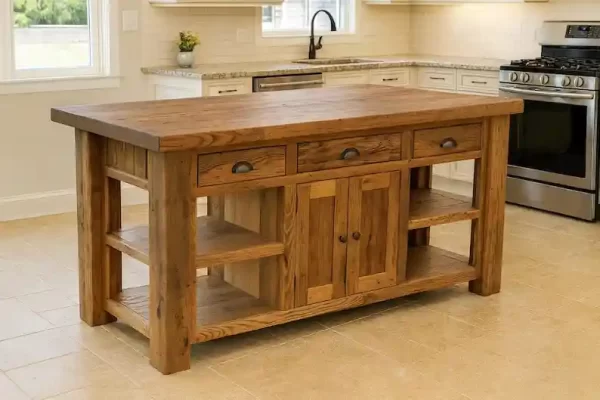 Barnwood Kitchen Island 6' Width
