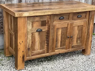 Barnwood Kitchen Island 6' Width