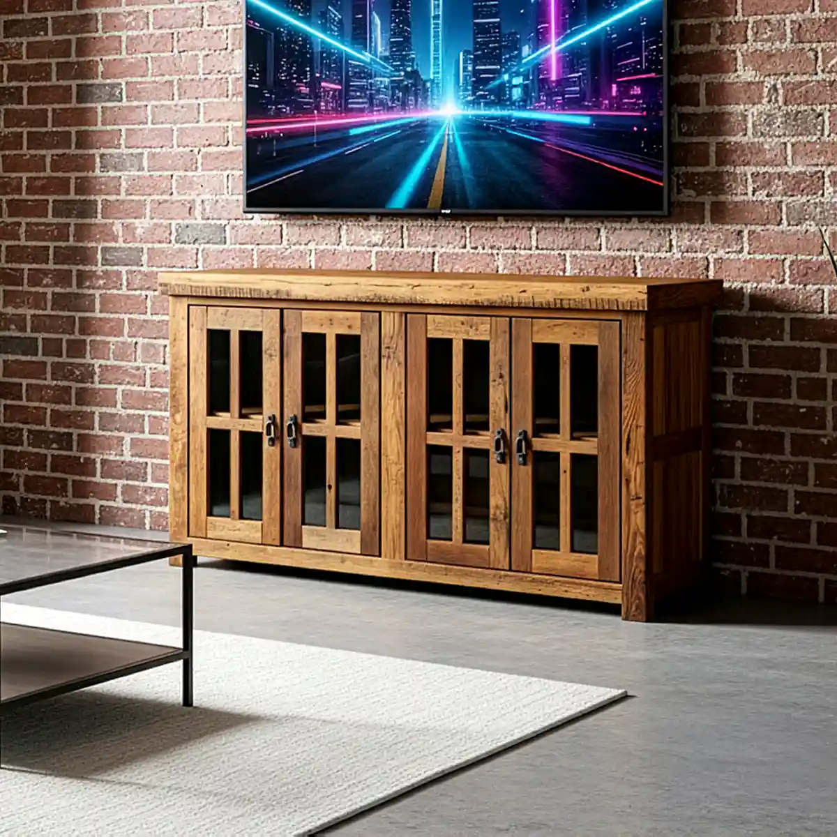 Reclaimed Barnwood TV Console - Image 2