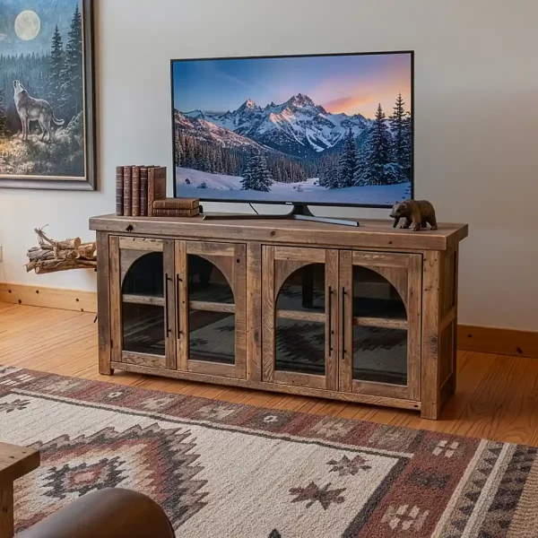 Reclaimed Barnwood TV Console - Image 2