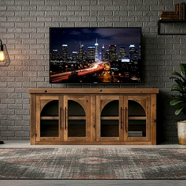 Reclaimed Barnwood TV Console - Image 4