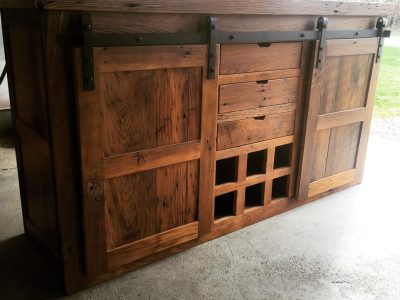 Reclaimed Barnwood Barn Door Buffet - Ready to Ship