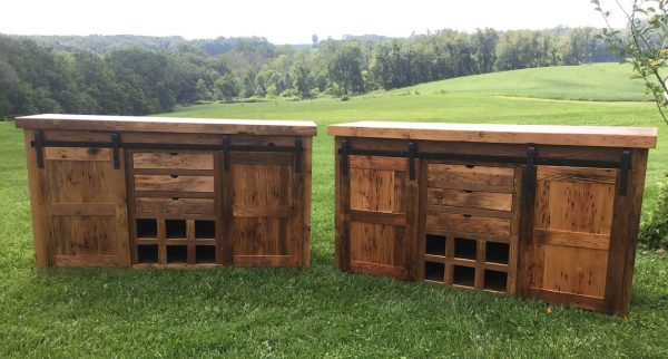 Reclaimed Barnwood Barn Door Buffet - Image 2