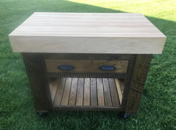 Butcher Block Kitchen Island - Ready To Ship - Image 4