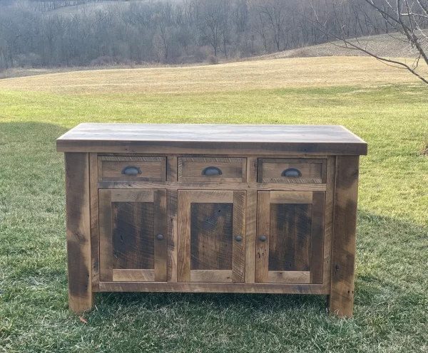 Reclaimed Barnwood Kitchen Island - Image 2