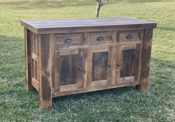 Reclaimed Barnwood Kitchen Island - Image 4