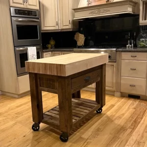 Butcher Block Kitchen Island - Ready To Ship