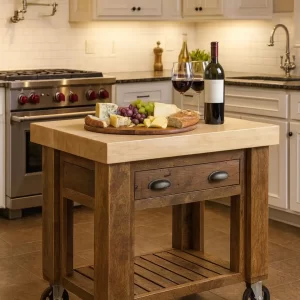 Butcher Block Kitchen Island - Ready To Ship