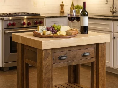Butcher Block Kitchen Island - Ready To Ship