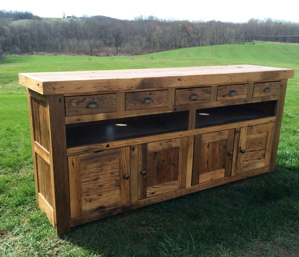 Reclaimed Barnwood Console - Image 3