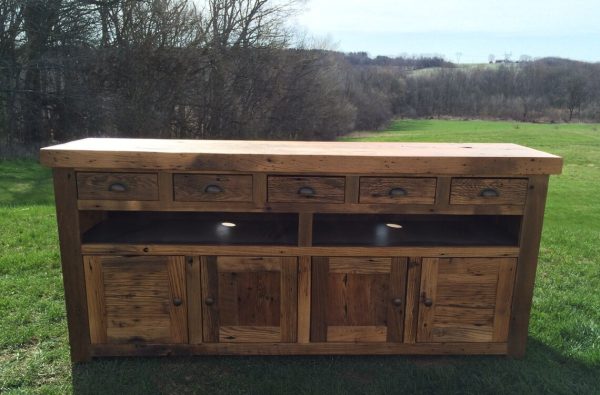 Reclaimed Barnwood Console - Image 4